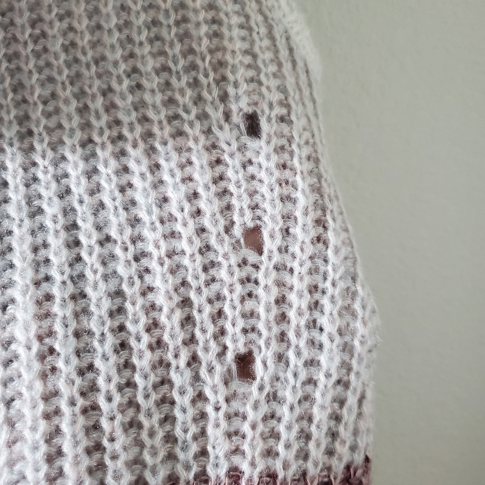Knox Rose burgundy cowlneck cable knit sweater NWT - Picture 4 of 9